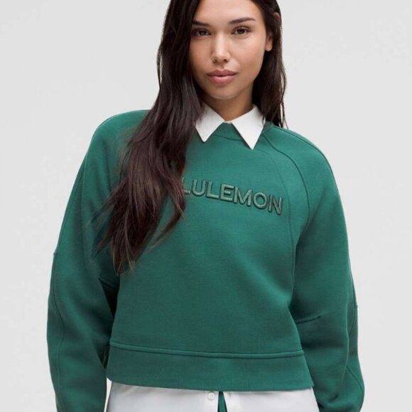 Lululemon Scuba Oversized Pullover *Wordmark Storm Teal (NWT) - Picture 1 of 10